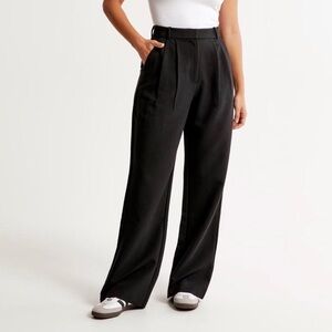 Abercrombie & Fitch Black Wide-Leg Pants